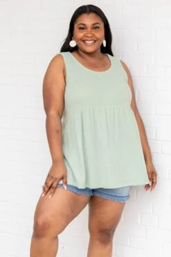 Weekender Waffle Babydoll, Mint -Chic Soul Store WeekenderWaffleBabydoll Mint 7285 2