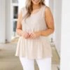 Weekender Waffle Babydoll, Oatmeal -Chic Soul Store WeekenderWaffleBabydoll Oatmeal 7289