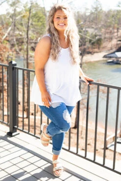 Weekender Waffle Babydoll, White 18 Weekender Waffle Babydoll, White -Chic Soul Store WeekenderWaffleBabydoll White 4