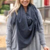 Well Versed Scarf, Navy -Chic Soul Store WellVersedScarf Navy 2