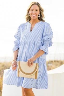 What You Know Dress, Blue