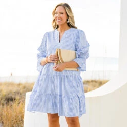 What You Know Dress, Blue -Chic Soul Store WhatYouKnowDress Blue 7