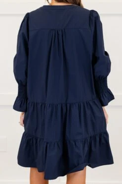 What You Know Dress, Navy -Chic Soul Store WhatYouKnowDress Navy 2