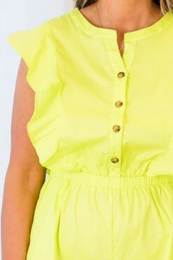 What's Happening Today Romper, Yellow -Chic Soul Store What sHappeningTodayRomper Yellow 3