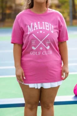 When In Malibu Tee, Charity Pink -Chic Soul Store WhenInMalibuTee CharityPink 2