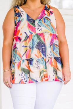 When In Rio Top, Fuchsia Multi -Chic Soul Store WhenInRioTop FuchsiaMulti 2