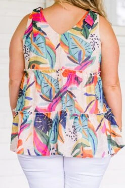 When In Rio Top, Fuchsia Multi -Chic Soul Store WhenInRioTop FuchsiaMulti