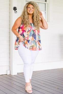 When In Rio Top, Fuchsia Multi -Chic Soul Store WhenInRioTop FuchsiaMulti 5