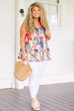 When In Rio Top, Fuchsia Multi -Chic Soul Store WhenInRioTop FuchsiaMulti 6