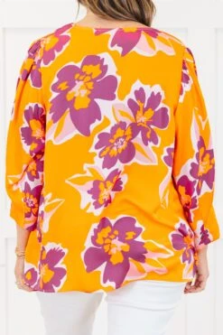 Where The Wind Blows Top, Orange -Chic Soul Store WhereTheWindBlowsTop Orange 2