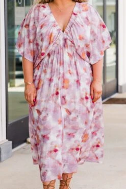 Whirling Day Dreams Dress, Pink -Chic Soul Store WhirlingDayDreamsDress Pink 2