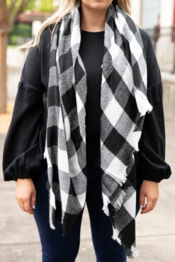 Whisked Away Scarf, Black-White 11 Whisked Away Scarf, Black-White -Chic Soul Store WhiskedAwayScarf Black White 0978