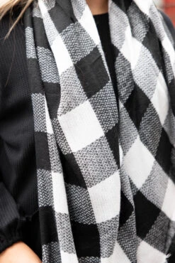Whisked Away Scarf, Black-White 12 Whisked Away Scarf, Black-White -Chic Soul Store WhiskedAwayScarf Black White 0979