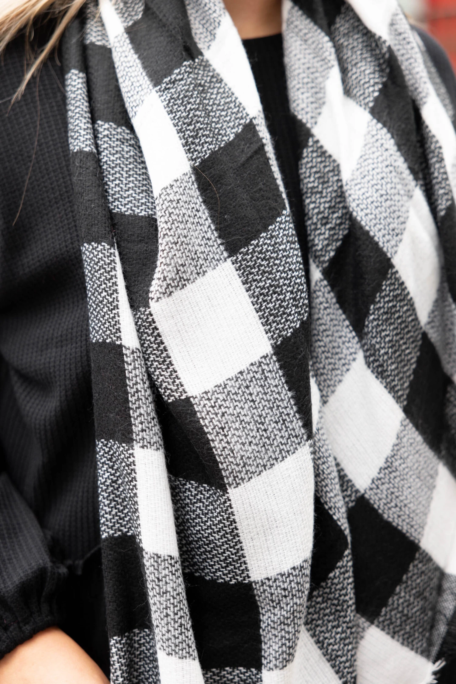 Whisked Away Scarf, Black-White 7 Whisked Away Scarf, Black-White - Image 5