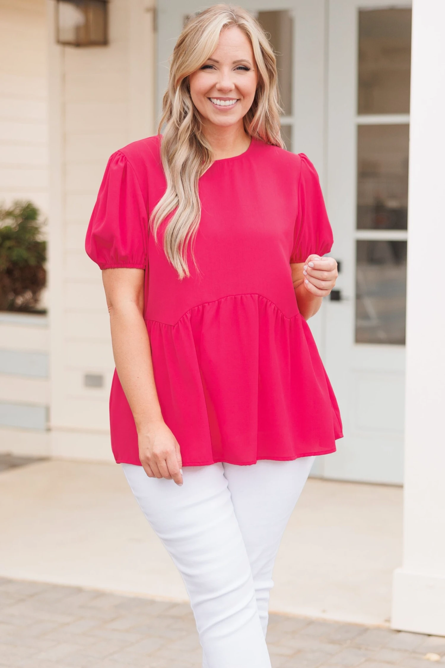 Who I've Been Searching For Top, Hot Pink 3 Who I've Been Searching For Top, Hot Pink