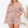 Who's That Girl Romper, Mauve 2 Who's That Girl Romper, Mauve -Chic Soul Store Who sThatGirlRomper Mauve