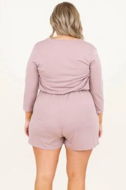 Who's That Girl Romper, Mauve -Chic Soul Store Who sThatGirlRomper Mauve 7301