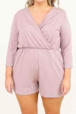 Who's That Girl Romper, Mauve -Chic Soul Store Who sThatGirlRomper Mauve 7302