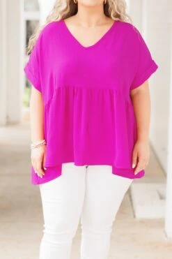 Wide Eyed Gaze Top, Berry 12 Wide Eyed Gaze Top, Berry -Chic Soul Store WideEyedGazeTop Berry 2