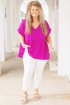 Wide Eyed Gaze Top, Berry 10 Wide Eyed Gaze Top, Berry -Chic Soul Store WideEyedGazeTop Berry 4