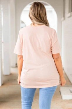 Wildflower Bouquet Tee, Heather Peach -Chic Soul Store WildflowerBouquetTee HeatherPeach 1589