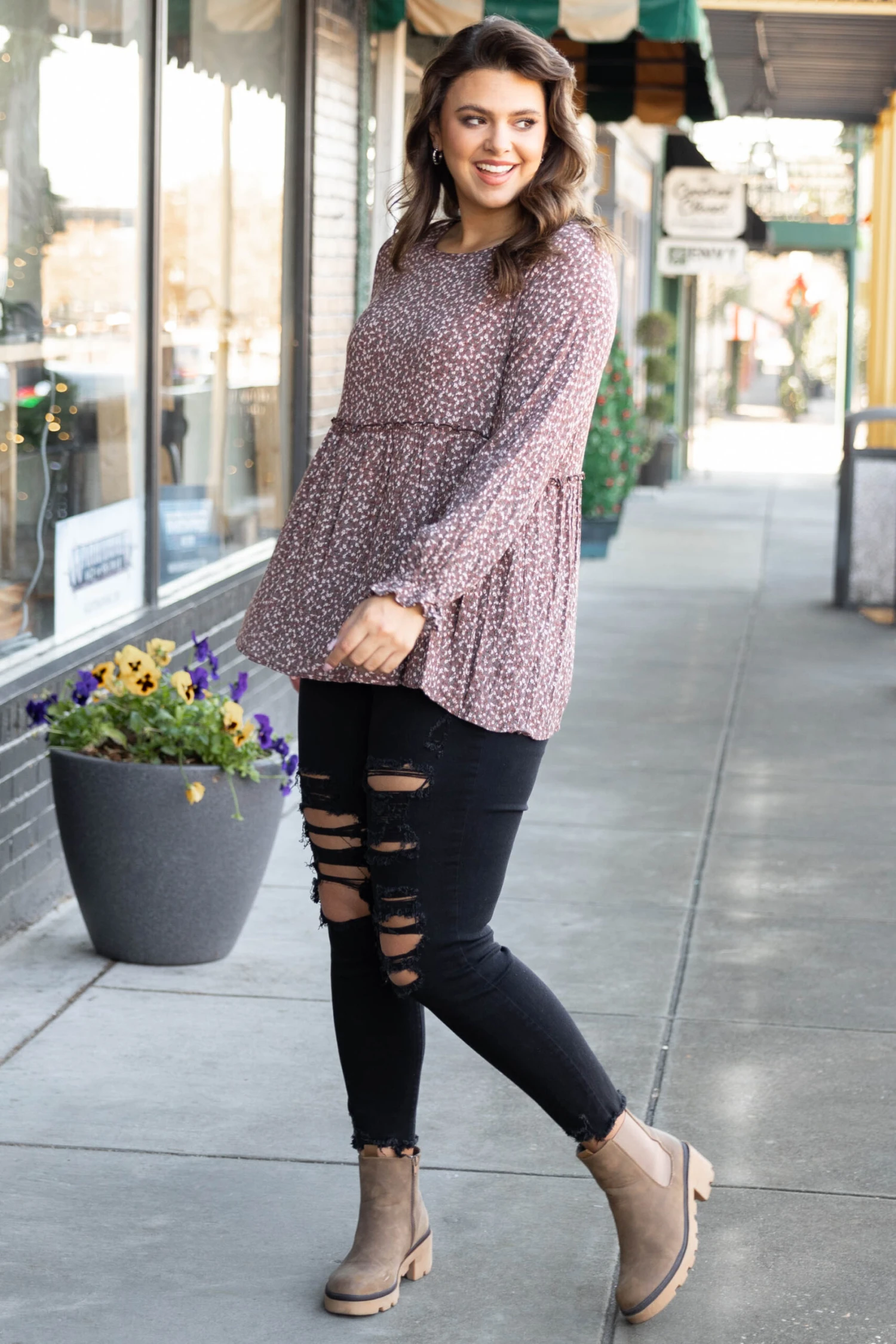 Willow Dreams Top, Marsala 4 Willow Dreams Top, Marsala - Image 2