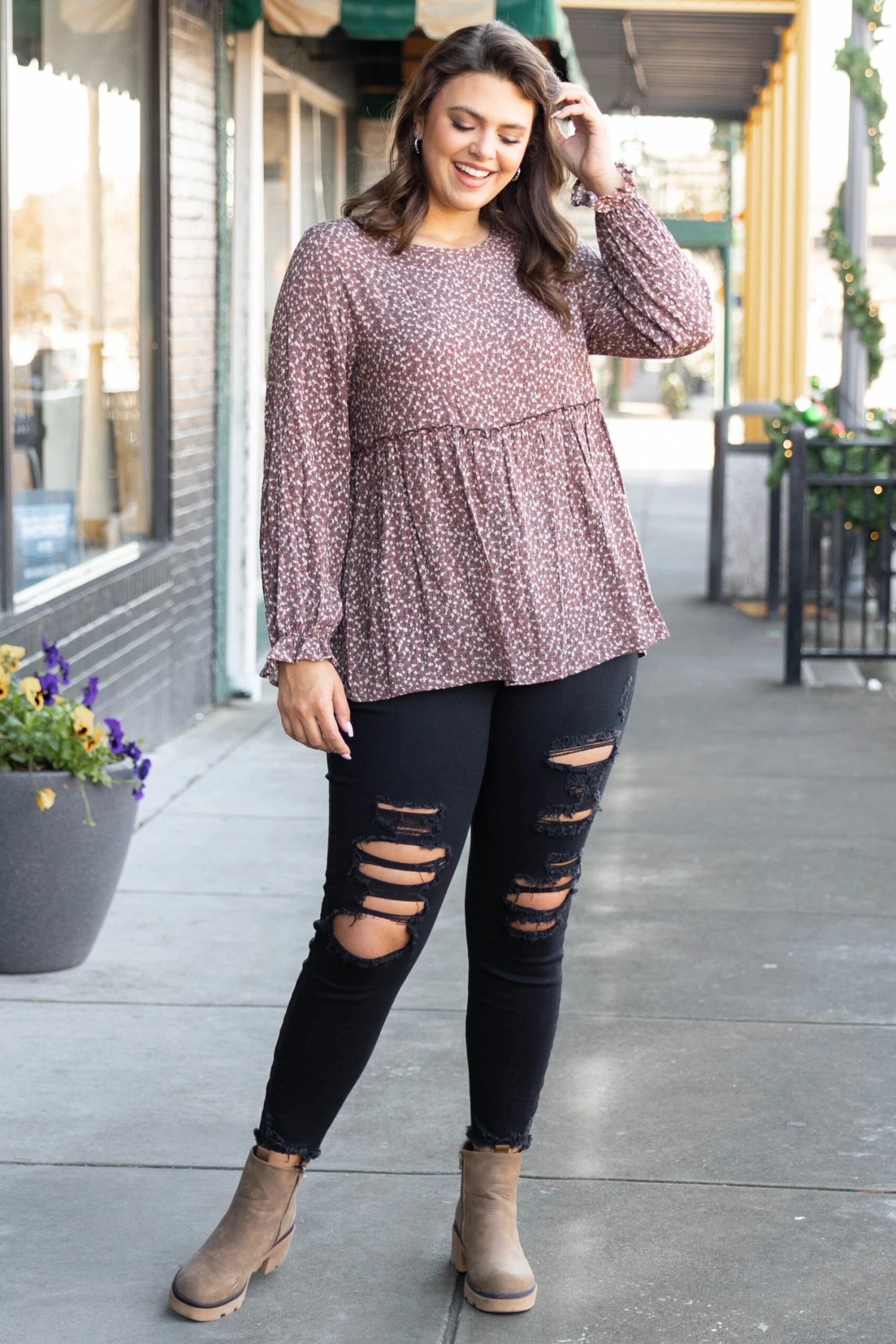 Willow Dreams Top, Marsala 5 Willow Dreams Top, Marsala - Image 3