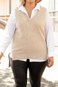 Wind Down Vest, Taupe -Chic Soul Store WindDownVest Taupe 0014