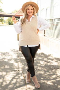 Wind Down Vest, Taupe -Chic Soul Store WindDownVest Taupe 3