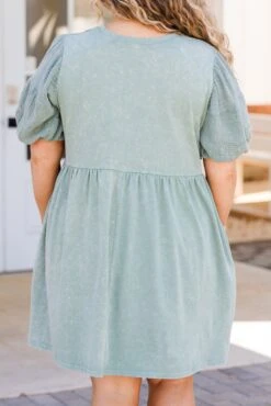 Wind In My Hair Don't Care Dress, Sage -Chic Soul Store WindInMyHairDon tCareDress Sage 2