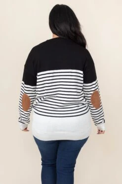 Winters In Cape Cod Sweater, Ivory Black -Chic Soul Store WintersInCapeCodSweater IvoryBlack