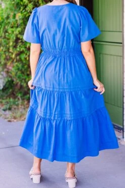 Wish Me Joy Dress, Blue -Chic Soul Store WishMeJoyDress Blue 2