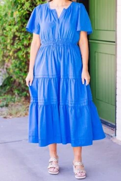 Wish Me Joy Dress, Blue -Chic Soul Store WishMeJoyDress Blue 3