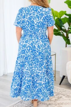 Wish Me Joy Dress, Blue Multi -Chic Soul Store WishMeJoyDress BlueMulti 1