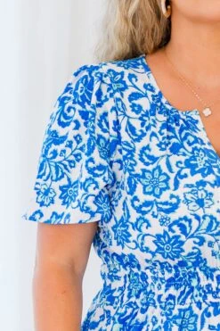 Wish Me Joy Dress, Blue Multi -Chic Soul Store WishMeJoyDress BlueMulti 2 2