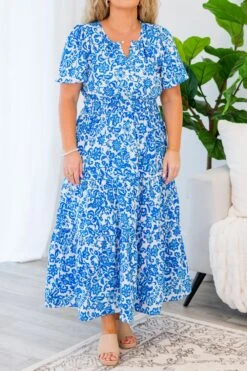 Wish Me Joy Dress, Blue Multi -Chic Soul Store WishMeJoyDress BlueMulti 2