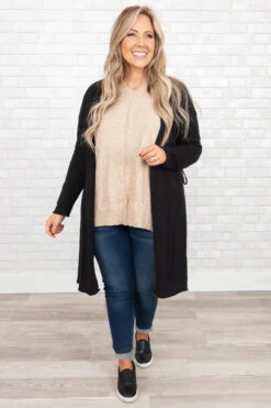 Wishing For Lovely Weather Cardigan, Black -Chic Soul Store WishingForLovelyWeatherCardigan Black 0019