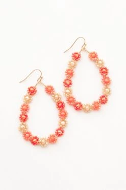 Wishing For Springtime Earrings, Orange Multi -Chic Soul Store WishingForSpringtimeEarrings OrangeMulti 8846