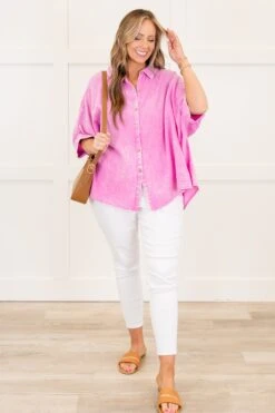 Wistful Weekend Top, Bright Mauve -Chic Soul Store WistfulWeekendTop BrightMauve 7