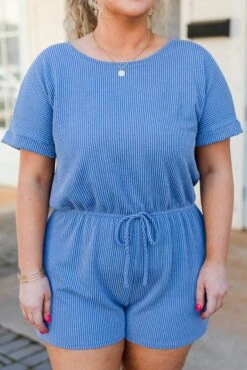Wonderful Afternoon Romper, Denim Vintage -Chic Soul Store WonderfulAfternoonRomper DenimVintage 2