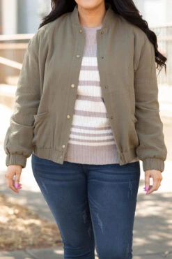 Wonderstruck By You Jacket, Sage -Chic Soul Store WonderstruckByYouJacket Sage 0394