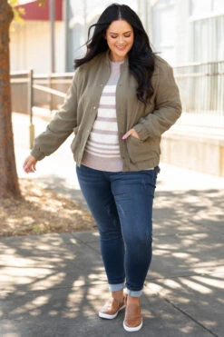 Wonderstruck By You Jacket, Sage -Chic Soul Store WonderstruckByYouJacket Sage 0397