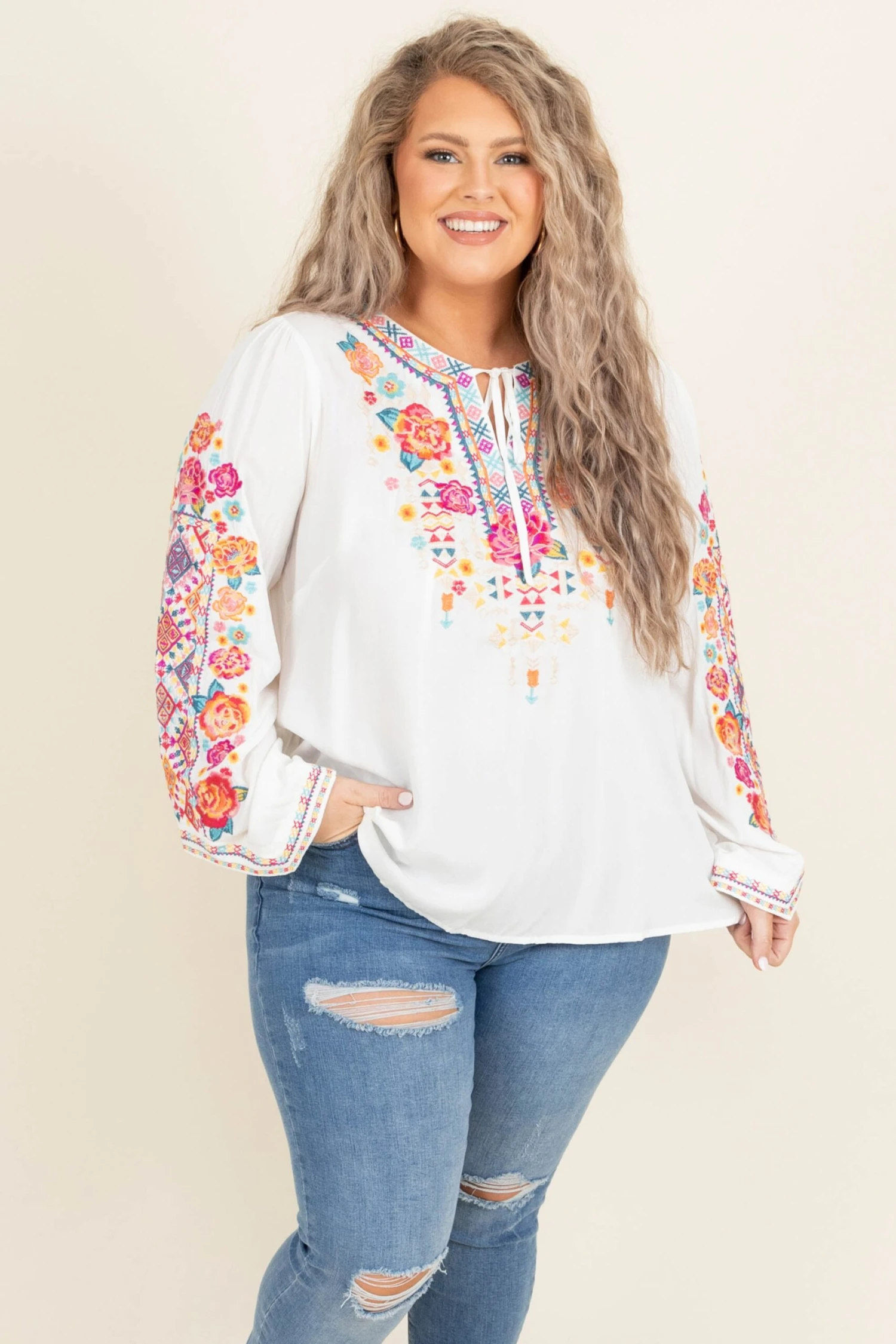 Woodland Path Top, Ivory 3 Woodland Path Top, Ivory