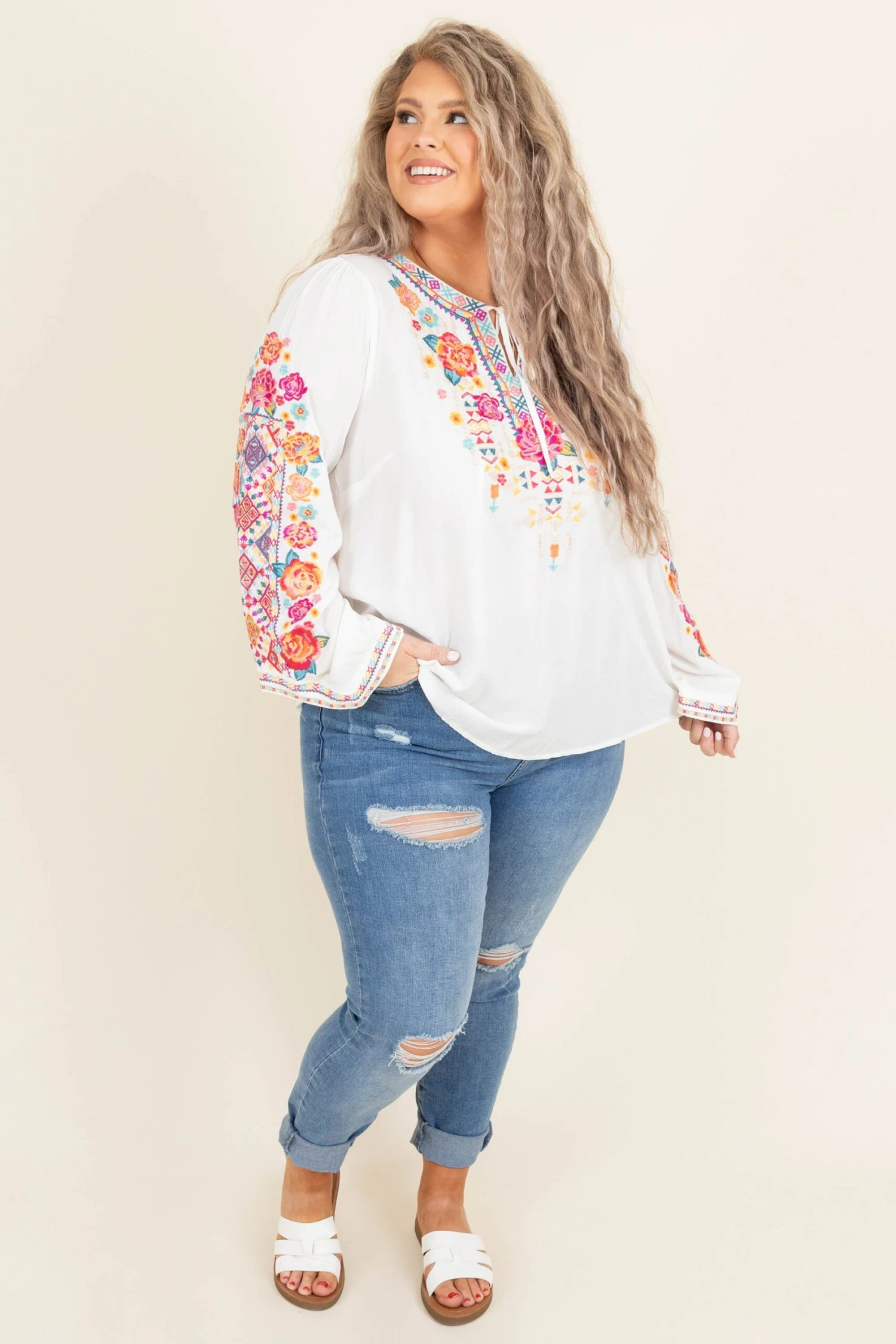 Woodland Path Top, Ivory 4 Woodland Path Top, Ivory - Image 2