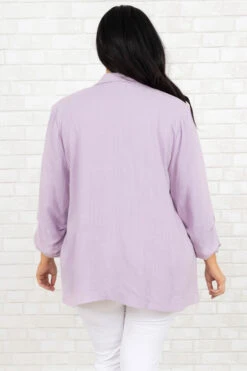 Working In Style Jacket, Lilac -Chic Soul Store WorkingInStyleJacket Lilac 9254