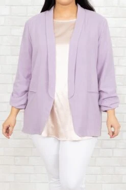 Working In Style Jacket, Lilac -Chic Soul Store WorkingInStyleJacket Lilac 9255