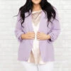 Working In Style Jacket, Lilac -Chic Soul Store WorkingInStyleJacket Lilac 9256