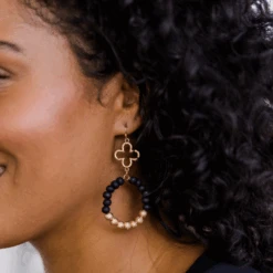 Wrapped In Clover Earrings, Black 9 Wrapped In Clover Earrings, Black -Chic Soul Store WrappedInCloverEarrings 2024 06 14T15 42 58.558Z