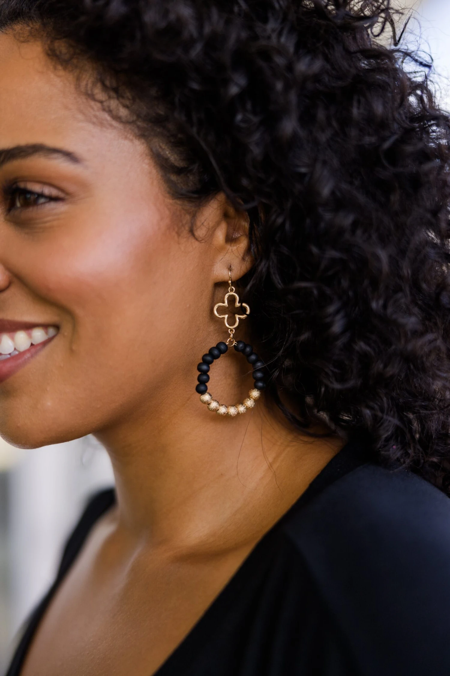 Wrapped In Clover Earrings, Black 4 Wrapped In Clover Earrings, Black - Image 2