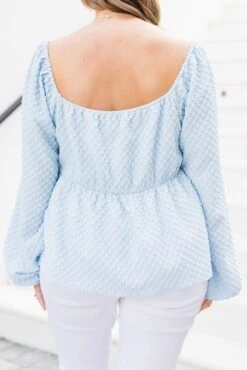 Yes For Sure Top, Blue 14 Yes For Sure Top, Blue -Chic Soul Store YesForSureTop Blue 2